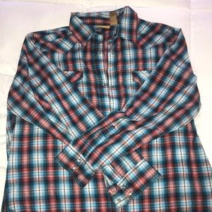 Wrangler button up with ‘opal’ buttons